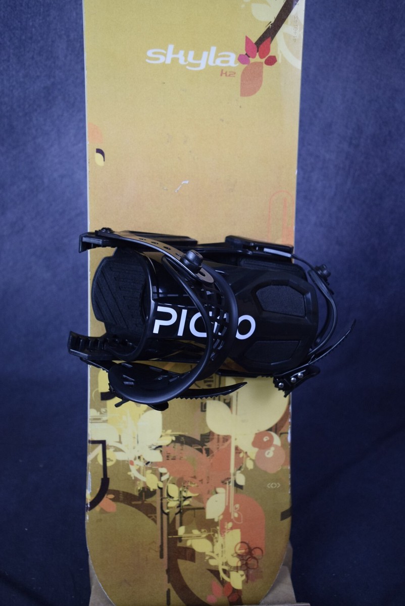 K2 SKYLA SNOWBOARD SIZE 147 CM WITH NEW PICCO MEDIUM K2 SKYLA SNOWBOARD SIZE 147 CM WITH NEW PICCO MEDIUM