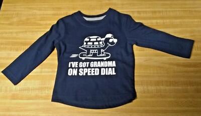Okie Dokie Baby Boy 12 Months Cotton Blend I Got Grandma on Speed Dial T-Shirt