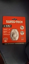 SWISS+TECH ST50016 Polished Stainless Steel 9-in-1 Micro Pocket Multitool 