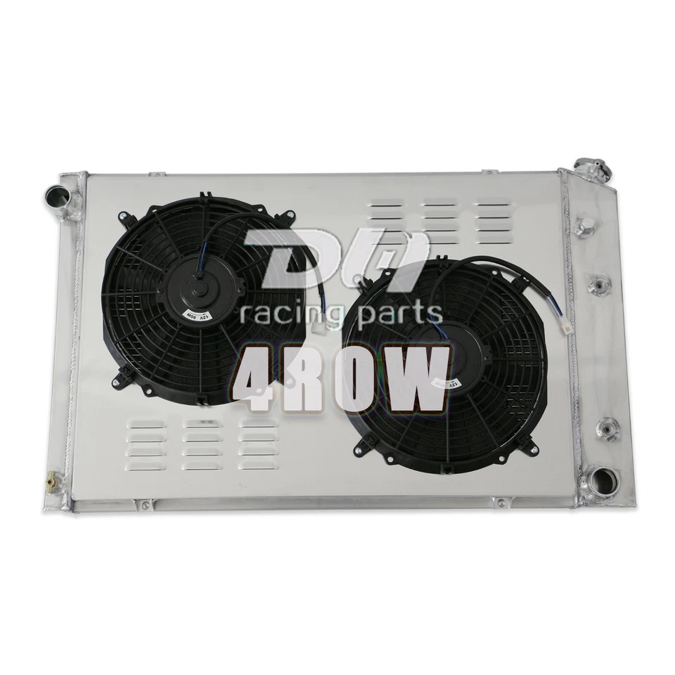 Radiador y cubierta y ventilador de aluminio de 4 filas para Chevy GMC C10 1973-91 20 30 K10/20 Suburban 716 Foto 2 de 4