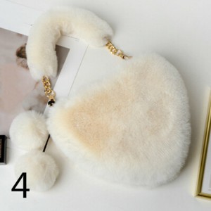 fluffy heart purse
