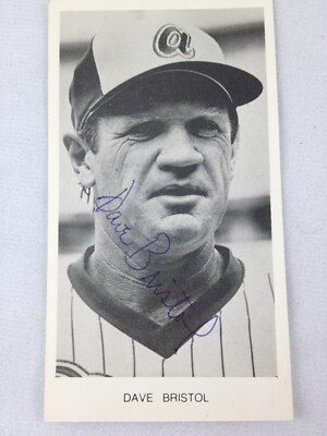1976 Dave Bristol, Atlanta Braves Team Issue Photo - Autographed