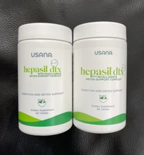 2 Pack USANA Hepasil DTX (84 tablets/bottle) New/Sealed ~ Exp 07/2026