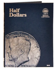 Whitman Blue Coin Folder 9045 HALF DOLLAR $ - Plain Folder Album / Book  50 cent