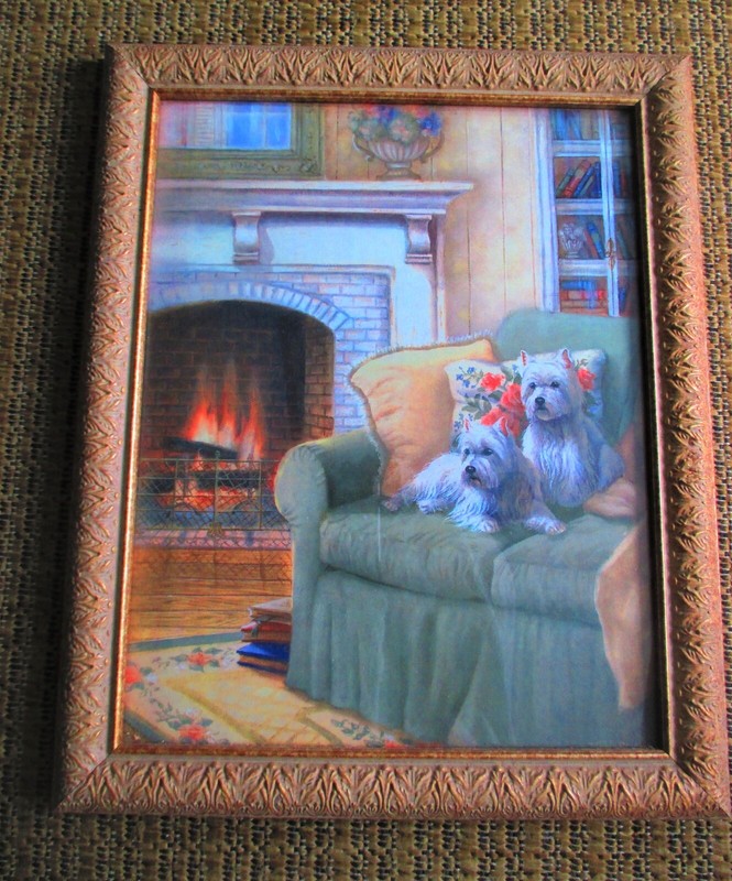 Beautiful Signed Print Judy Gibson West Highland White Terriers Dog Print Nice!