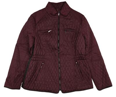 Laundry By Shelli Segal Womens Purple Zip Up Windbreaker Jacket Size X-Large