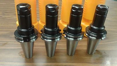 CME CAT40-ER20 COLLET CHUCKS W. 4" LONG GAGE LENGTH---4 CHUCKS Tool Holder Set