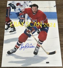 LARRY ROBINSON In ACTION Auto SIGNED 11x14 Photo Montreal CANADIENS HOF GREAT