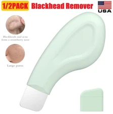 2x Blackhead Remover Tool Silicone Face Scraper for Deep Cleansing Skin Scrubber