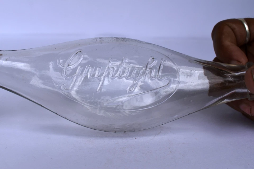 Vintage Griptight Latte Bottiglia Bambino Nutrimento Doppio Finale Banana Vetro - Immagine 3 di 4