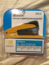 Basic Stapler 500 Pcs Staples 26/6 Set