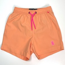 Psycho Bunny Boys Swim Trunks Shorts Orange Drawstring with Logo Size 4/XXS