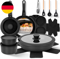 23-Teiliges Topfset Induktions - Antihaftbeschichtetes Kochgeschirr Mit Abnehmba