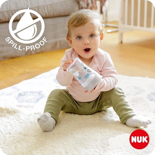 NUK Magic Cup cup 8+ months 230 ml leak-proof 360° drink edge BPA free pink, Cra - Foto 2 di 7