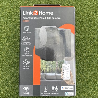 Link2Home Smart Square Pan and Tilt Innenkamera mit WLAN Brandneu UVP 84£