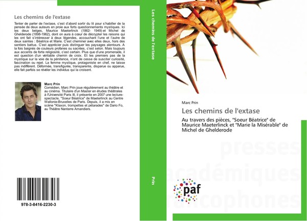 Les Chemins De L'extase Marc Prin Taschenbuch 140 S. FranzöSisch 2013-image