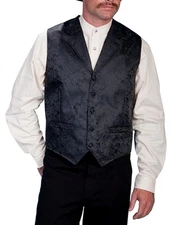 Scully Western Vest Mens Dragon Pattern Lined Rangewear F0_RW145