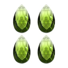 K9 Crystal Pendants Teardrop Beads, 4 Pack 38mm Chandelier Green
