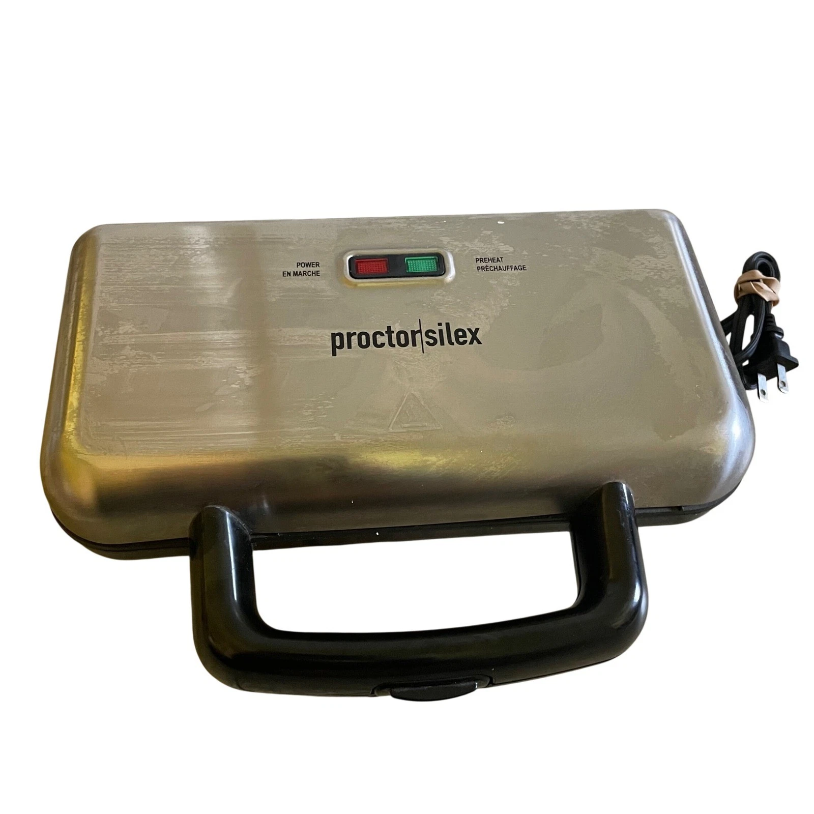 Proctor Silex Panini Press Sandwich Maker Silver Black 25415PS 700W
Opens in a new window or tab