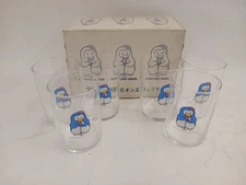 Suntory Penguins Bar Tumbler Glasses Set of 6 Rare Showa Retro Auth From Japan