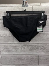 Speedo PowerFLEX Eco Swim Brief Men’s 34 Black NWT $39 Chlorine Resistant