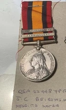 Rare Unit.  QSA Medal TROOPER.  J.C. BEIROWSKI.  NESBITS HORSE            c390