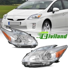 Pairs For Toyota Prius 2010-2011 Headlights Headlamps Driver&Passenger Side
