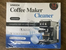 Coffee Machine Cleaner Descaler Tablets 34 Pack, Coffee Maker Cleaner for Keurig