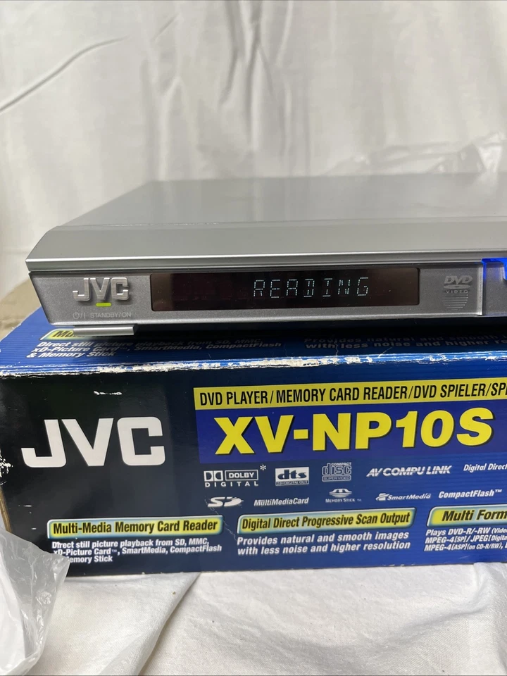 New In Open Box JVC Model XV-NP10S DVD/VCD/VCD/CD PLAYER Silver Player W/ Remote - Image 2 of 4