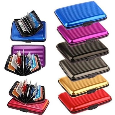 Pocket Waterproof Business ID Credit Card Wallet Holder Aluminum Metal RFID Case