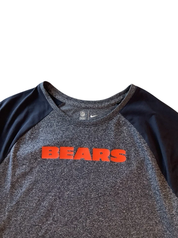 Camiseta Nike NFL Chicago Bears Fútbol Raglán Manga Camisa Mujer Talla 2XL Foto 3 de 4