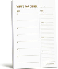 Meal Planning Notepad Magnetic Weekly Dinner Planner & Grocery List 50 Sheets