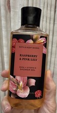 Bath  Body Works Raspberry  Pink Lily Vitamin E Shea Shower Gel Almost Full