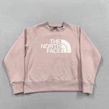 The North Face Sweatshirt Womens Small Pink Fleece Crewneck Pullover Logo