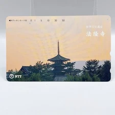 Hōryū-ji Temple Nara World Cultural Heritage NTT Telephone Card Japan Rare F/S