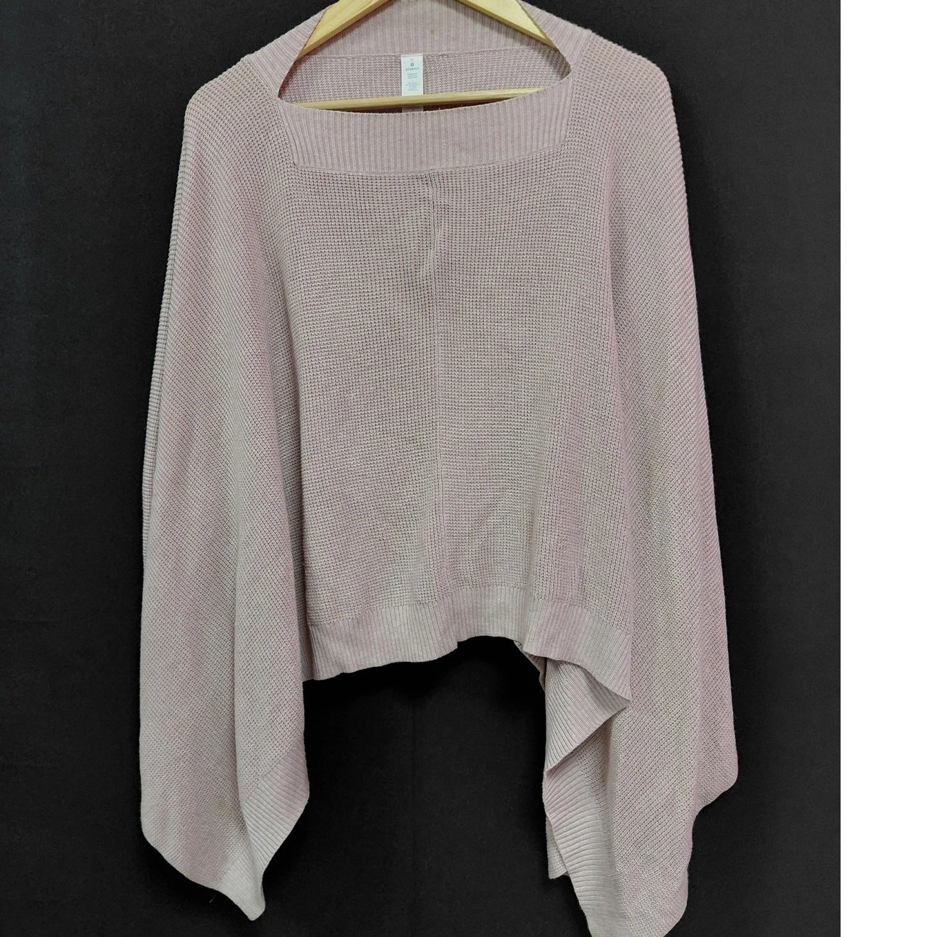 lululemon Cashmere Knit Poncho Solid Scoop Neck Cashmere Blend Size OS