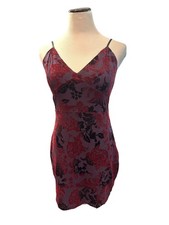 Lulus Velvet Floral Wedding Guest Dress Sz L