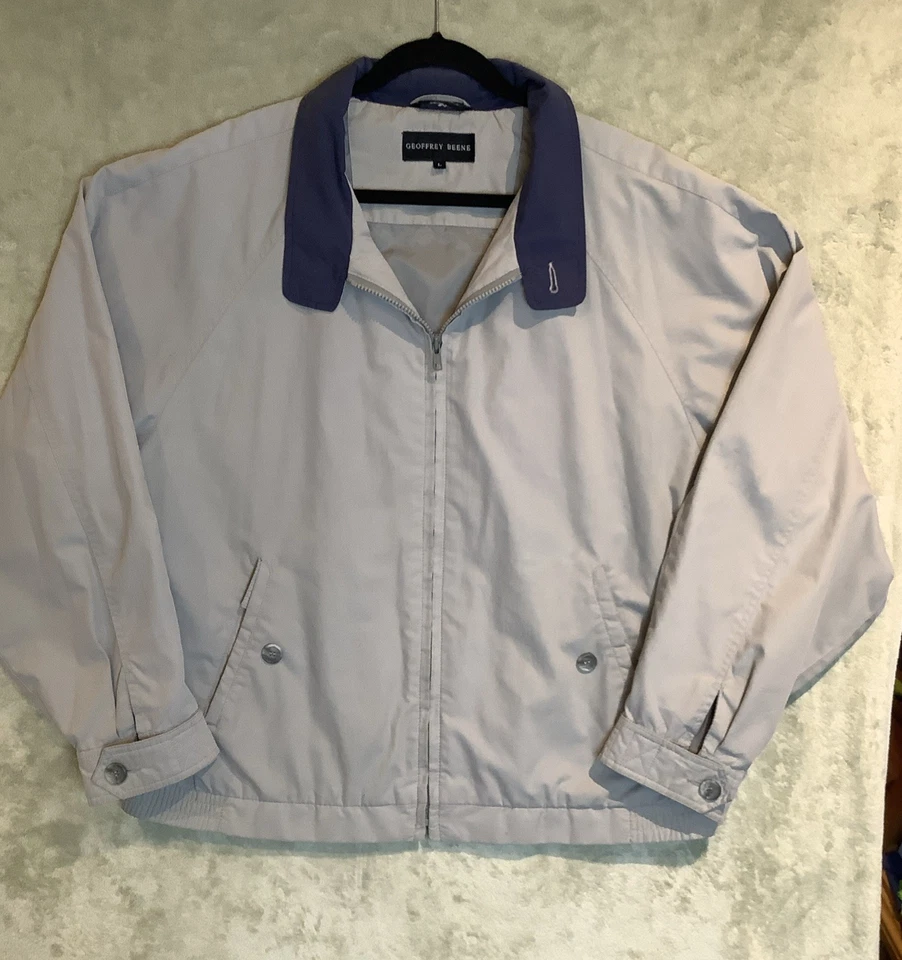 VTG Geoffrey Beene Bomber Jacket Men M Full Zip L/S Collar Lined Pockets Casual - Image 2 of 4