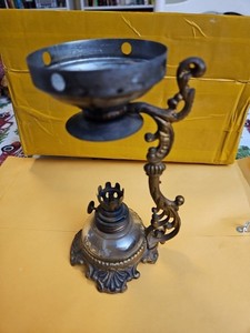 Antique Medical VAPO CRESOLENE Kerosene Oil Lamp Dated 1888 RARE