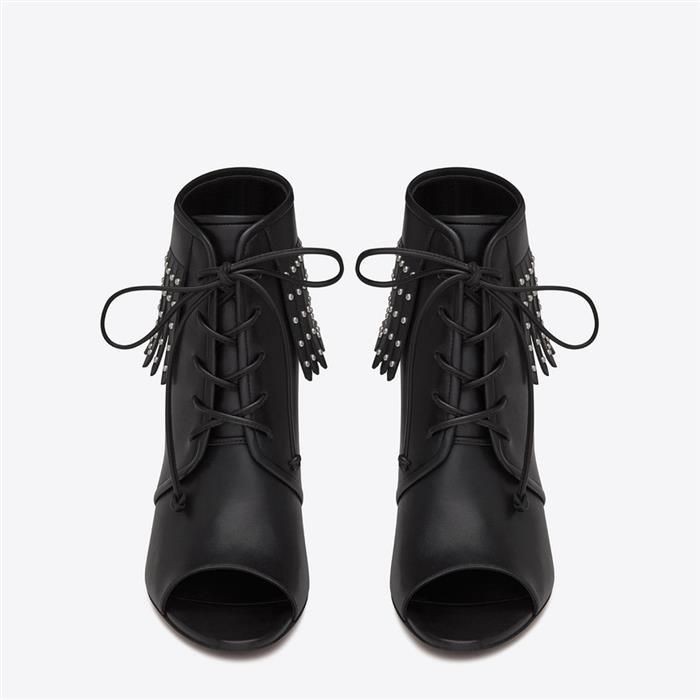 Stivaletti Saint Laurent 5FW JANE punta aperta B3400 1000 33100771