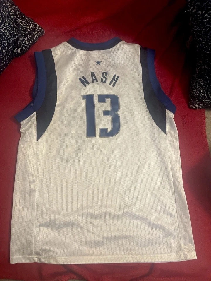 Camiseta deportiva juvenil DALLAS MAVERICKS Steve NASH 90 vintage CAMPEÓN talla grande 14-16 Foto 3 de 4