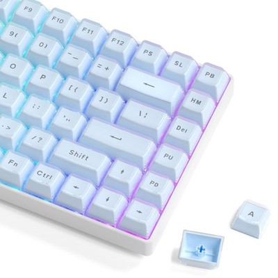 113 Key Blue Cute Custom Jelly Keycaps OEM Profile For MX Switches Keyboard