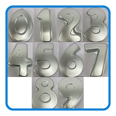Number 3 Cake Pan - Aluminum 11'' tall x 2'' deep