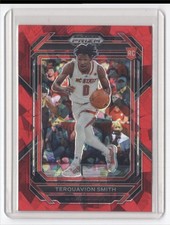 2023-24 Panini Prizm Draft Picks Red Ice Terquavion Smith Rookie NC State