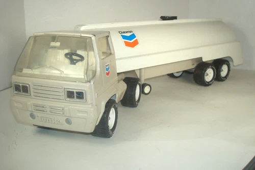 TONKA GREY CHEVRON PICKUP DELIVERY GAS TANKER TRAILER TRUCK PART RESTORE CUSTOM
