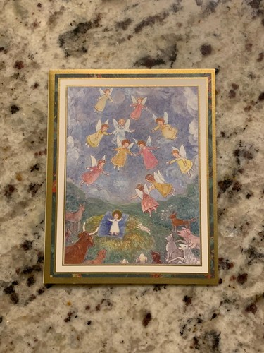Caspari Christmas Cards Ursula Arndt Set Of 20 W/ Envelopes Open Box Angesls