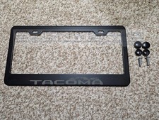 Tacoma Laser Engraved Black Stainless Steel License Plate Frame