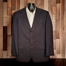 Joseph  Feiss Sport Coat Blazer Mens 40R Navy Super 110 Wool 3 Button