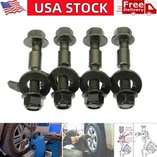 4Pcs 12mm/0.47"Car Four Wheel Alignment Cam Bolt Kit Adjustable Camber Bolts Set