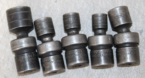 Snap On Metric 3/8” Impact Swivel Socket 5 Pc. IPFM 10mm-11mm-13mm-18mm - 9/16